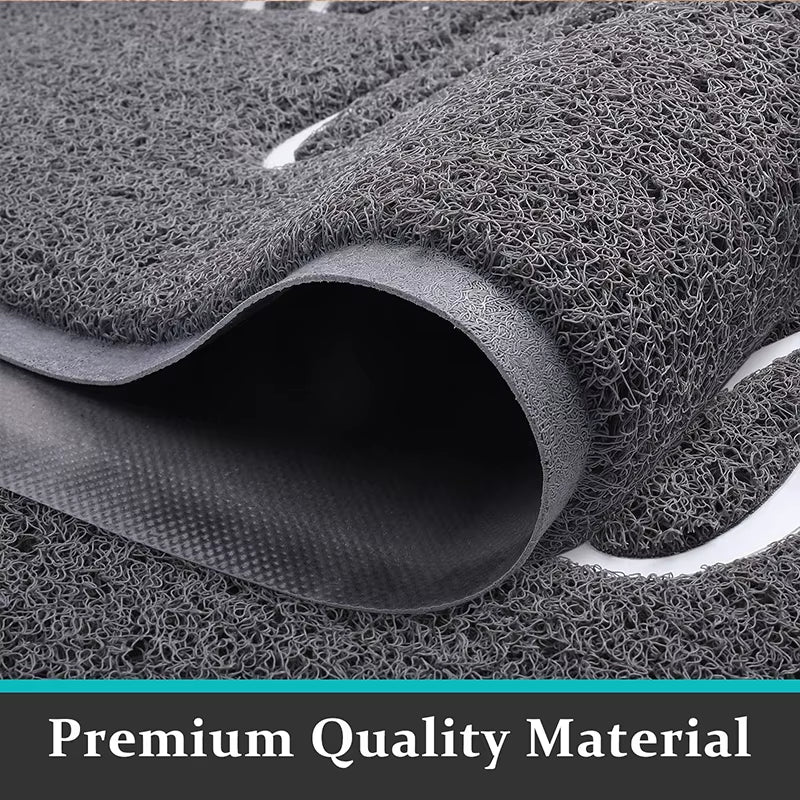 Welcome Entrance Lettered PVC Door Mat Indoor Non Slip Rubber Door Mat Dirt Trap Absorbent Door Mat Washable Floor Mat