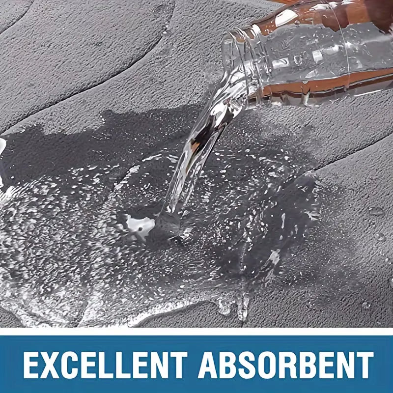 Thickened Bathroom Absorbent Mat Simple Door Dirt-Resistant Mat Home Kitchen Mat Quick-Drying Foot Mat Non-Slip Entry Mat