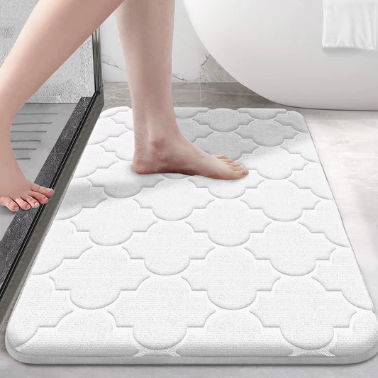 Premium Coral Velvet Bath Mat - Super Absorbent Anti-Slip Floor Mat