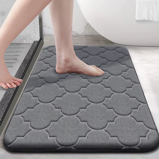 Premium Coral Velvet Bath Mat - Super Absorbent Anti-Slip Floor Mat