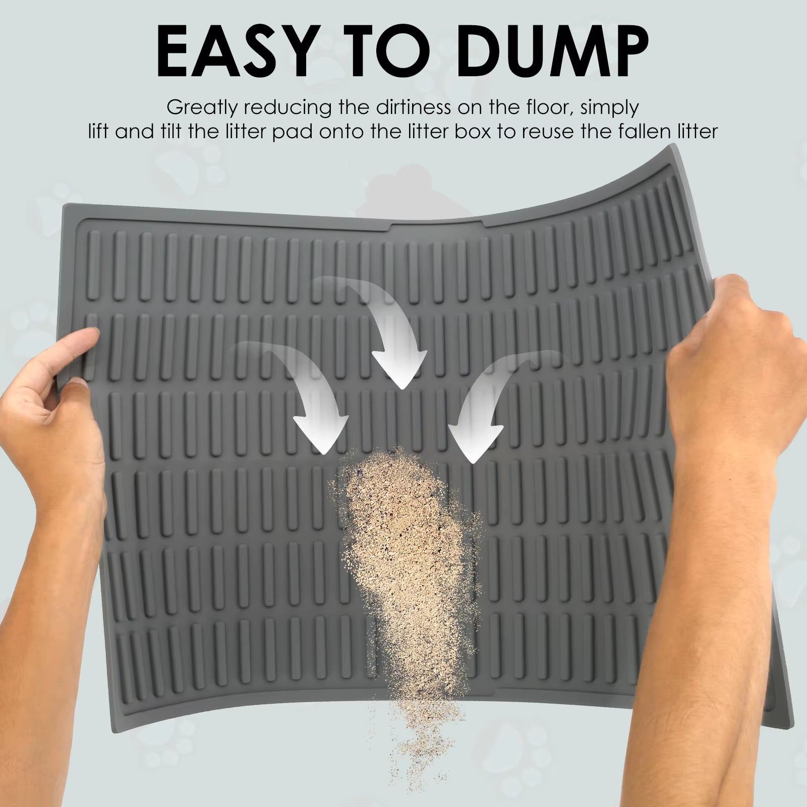 Silicone Cat Litter Mat 60X40Cm Waterproof Kitty Litter Trapping Mat Nonslip under Litter Box Mat Pet Clean Supplies Feeding Pad