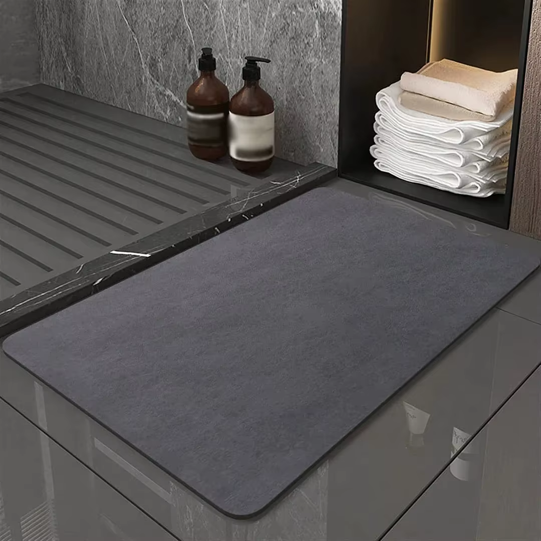 Premium Soft Diatomite Bath Mat - Ultra Absorbent Quick-Dry Non-Slip Rug