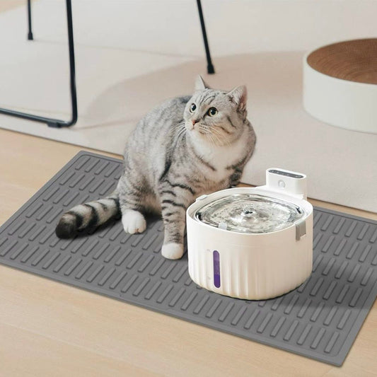 Silicone Cat Litter Mat 60X40Cm Waterproof Kitty Litter Trapping Mat Nonslip under Litter Box Mat Pet Clean Supplies Feeding Pad