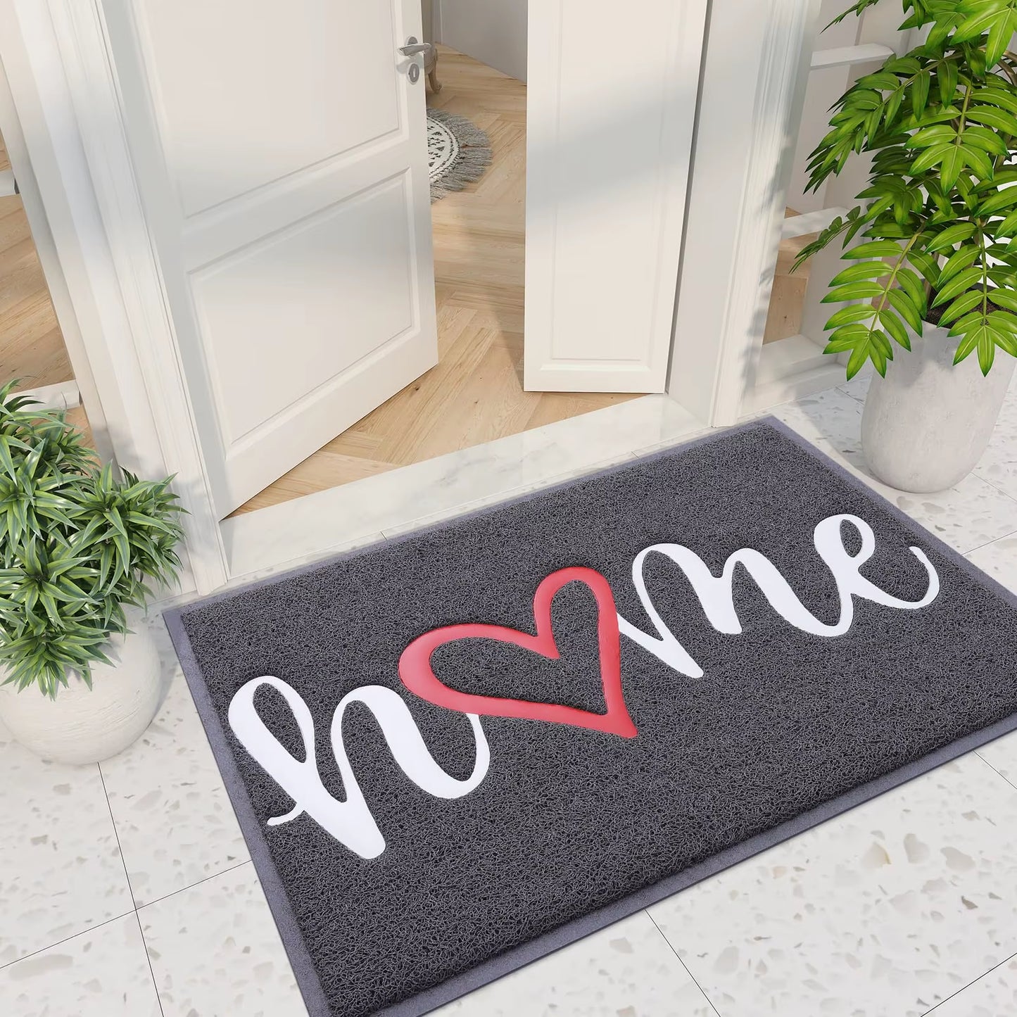 Welcome Entrance Lettered PVC Door Mat Indoor Non Slip Rubber Door Mat Dirt Trap Absorbent Door Mat Washable Floor Mat