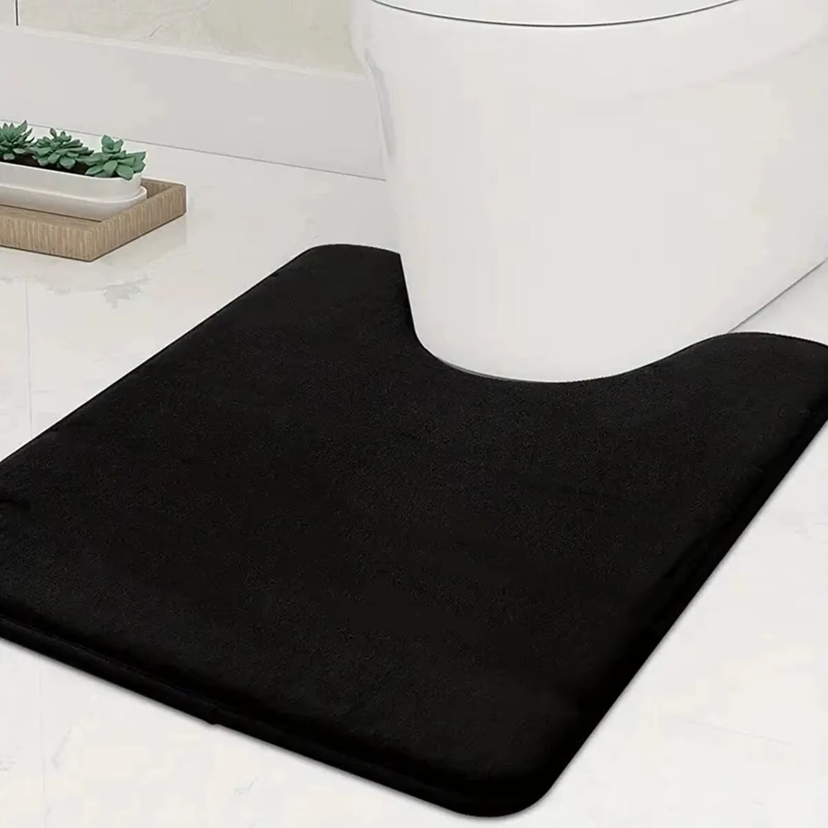 U-SHAPE Bathroom Floor Mat Toilet Mat Anti-Slip Bathroom Mat Absorbent Bath Mat Home Decoration