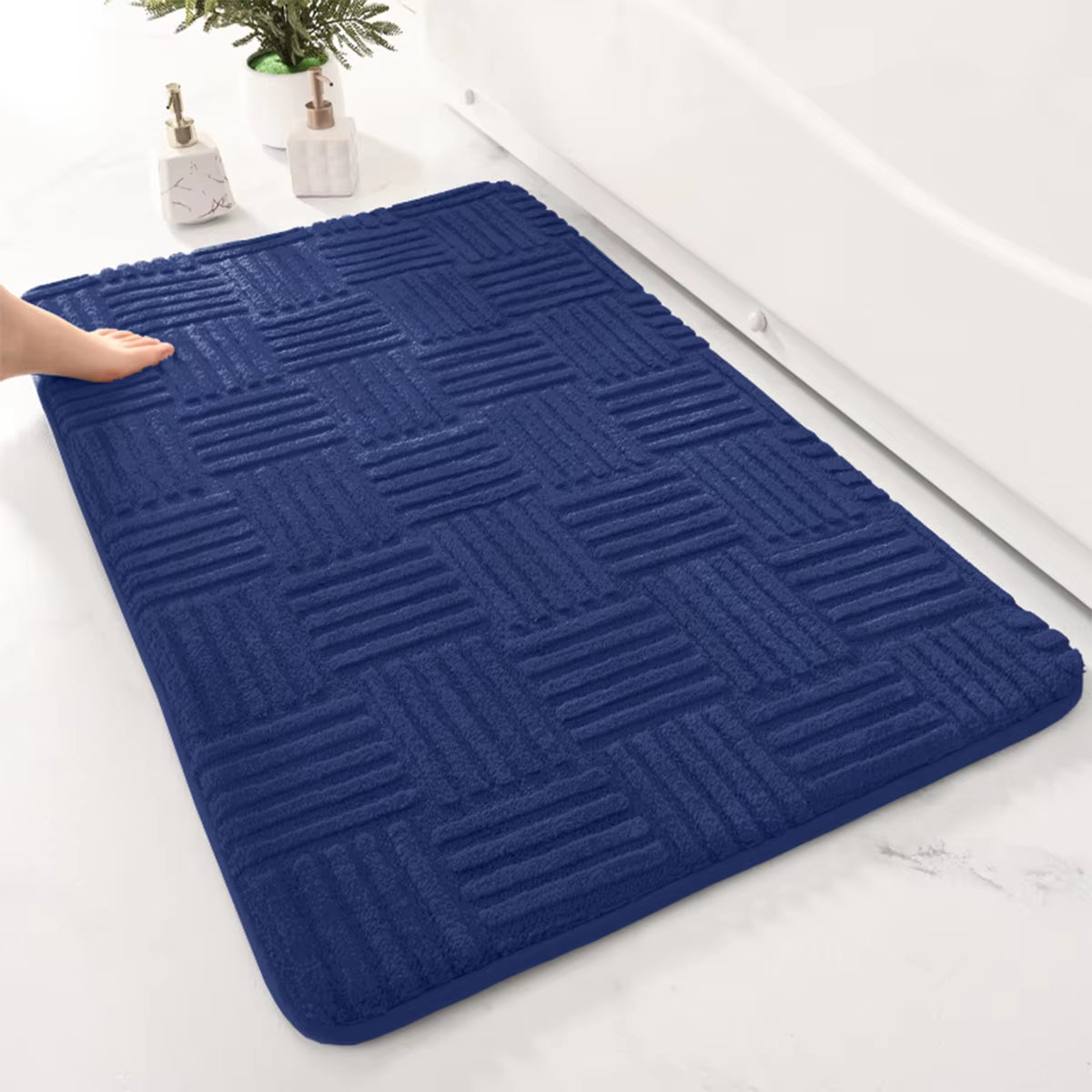 Thickened Bathroom Absorbent Mat Non-Slip Durable Toilet Anti-Slip Mat Decorative Door Mat Dirt-Resistant Entrance Mat